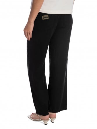 LOIS BYXA CULOTTE LINEN BLACK L32