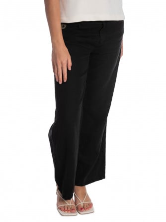 LOIS BYXA CULOTTE LINEN BLACK L32