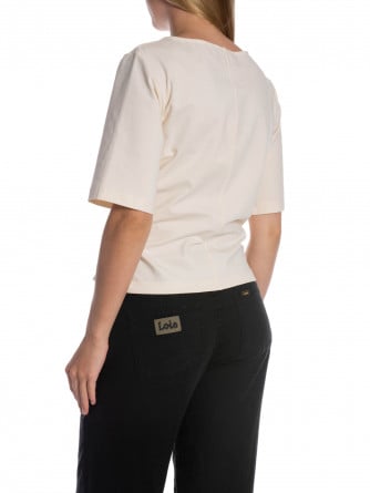 SECOND FEMALE TOPP ARKAI DRAPE EGGNOG