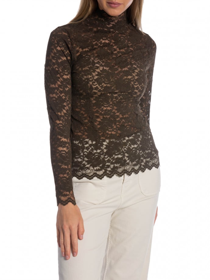 NEO NOIR TOPP LIZA LACEFLOWER CHOCOLATE BROWN