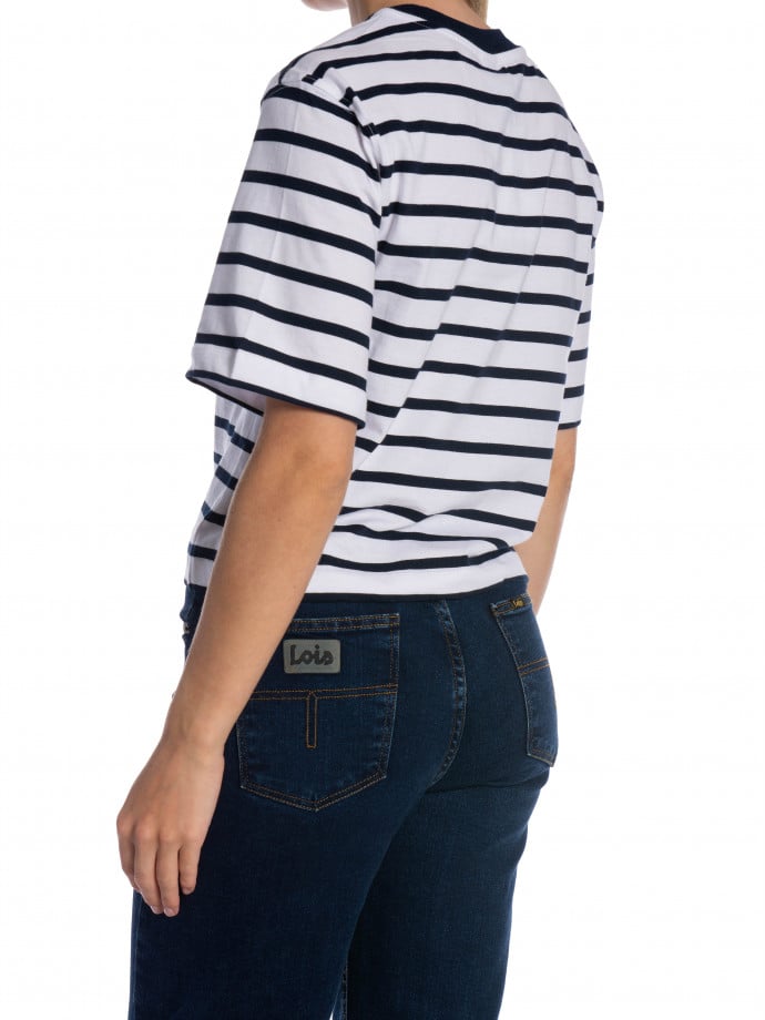 TWIST & TANGO TOPP CHELSEY NAVY WHITE STRIPE