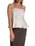 NEO NOIR TOPP KAELA HEAVY SATEEN LACE PEARL