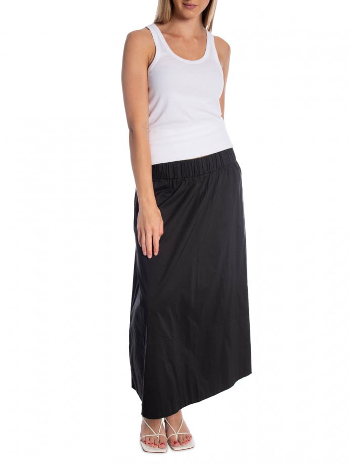 NEO NOIR KJOL YARA POPLIN BLACK
