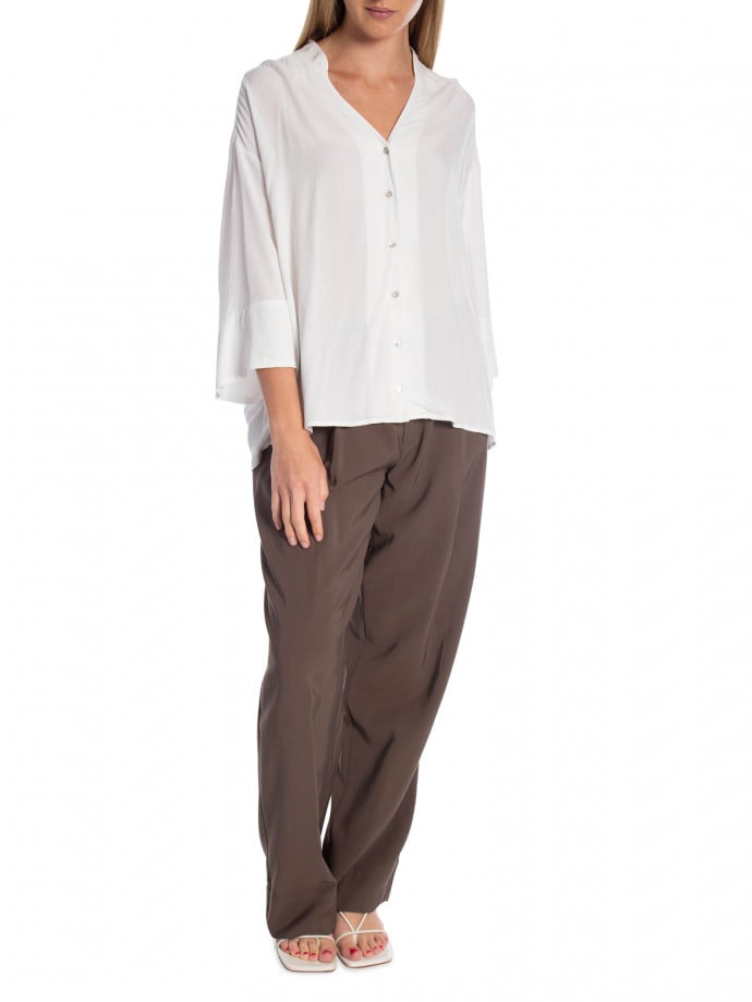 SOFT REBELS SKJORTA PANSY SNOW WHITE