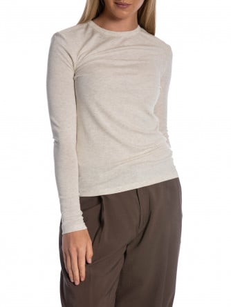 SOFT REBELS TOPP ROMAN O-NECK ARTIC WOLF MELANGE