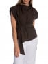CO'COUTURE TOPP LUNA PLEAT DARK BROWN