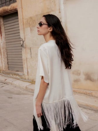SOAKED TOPP VERONA FRINGE ANTIQUE WHITE