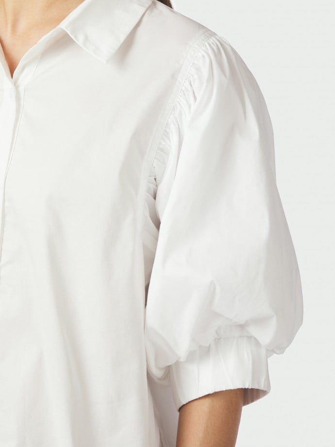 NEO NOIR SKJORTA ETTA POPLIN WHITE