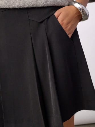 CO'COUTURE KJOL LUNA POCKET PLEAT MINI BLACK