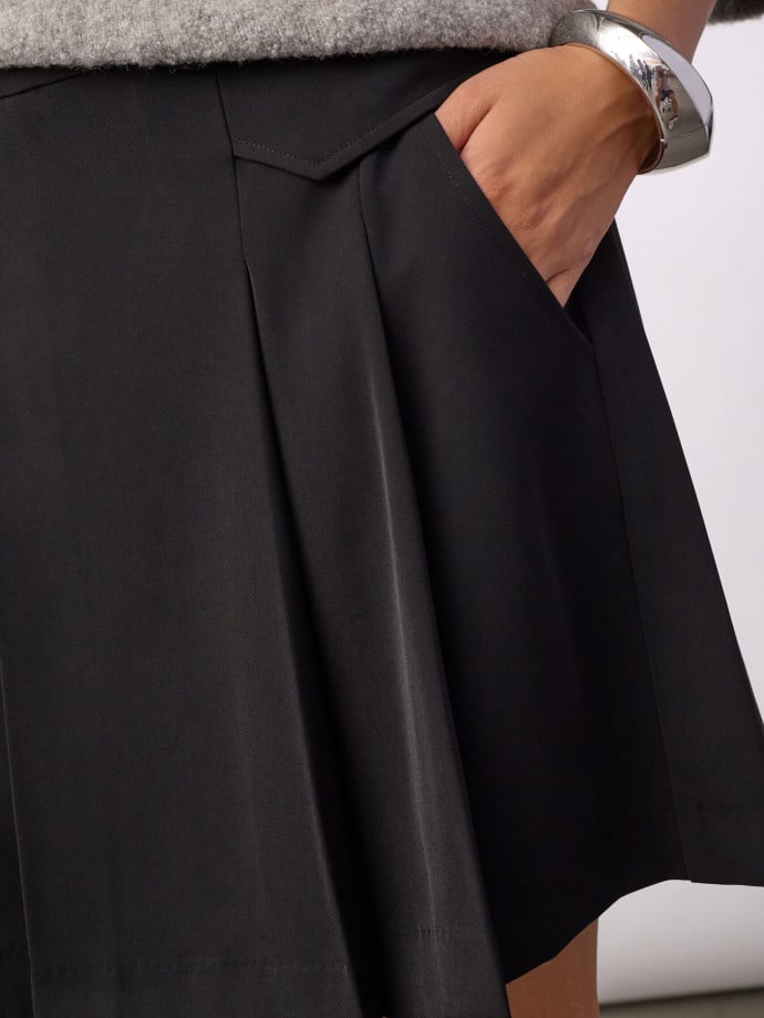 CO'COUTURE KJOL LUNA POCKET PLEAT MINI BLACK