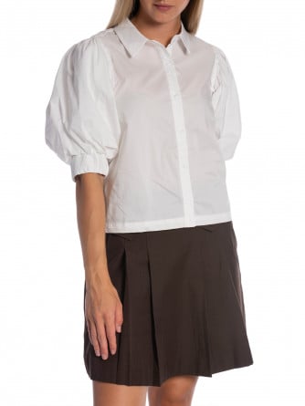 NEO NOIR SKJORTA ETTA POPLIN WHITE