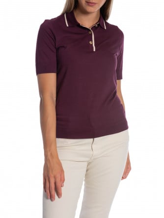 GANT TOPP POLO REG SEAMLESS DARKENED WINE