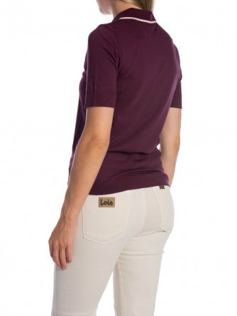 GANT TOPP POLO REG SEAMLESS DARKENED WINE