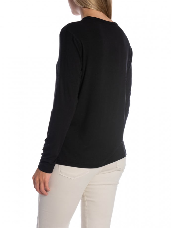 SOFT REBELS TOPP FENJA O-NECK BLACK 