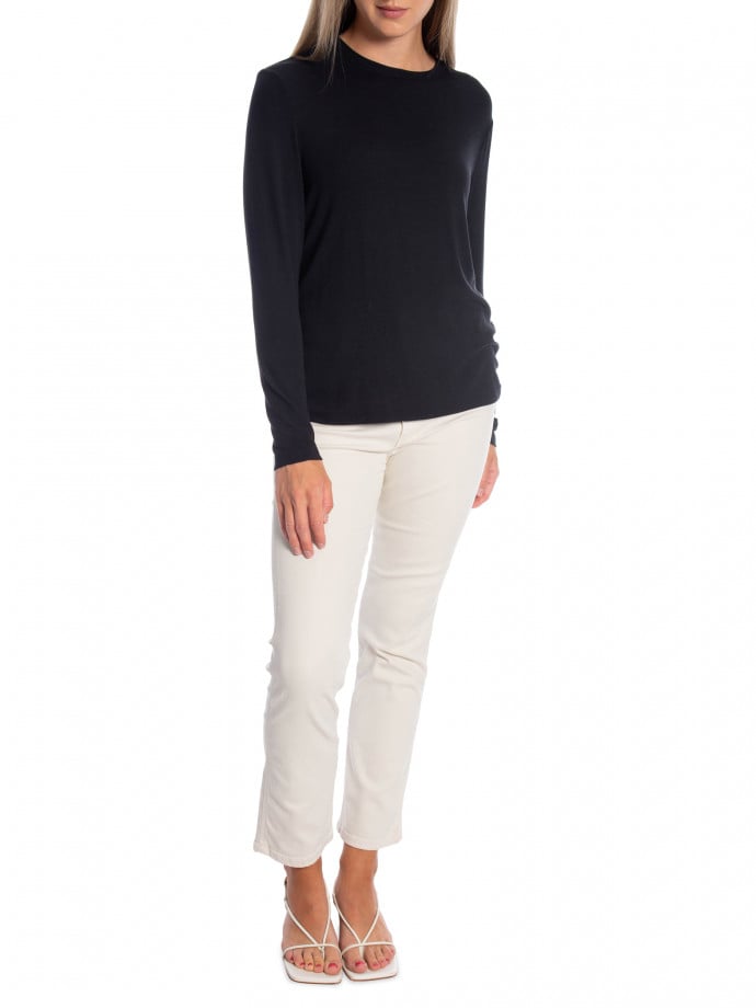 SOFT REBELS TOPP FENJA O-NECK BLACK 
