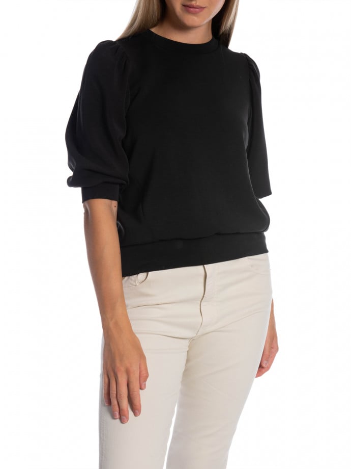 SELECTED FEMME TOPP TENNY 3/4 SWEAT BLACK