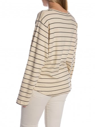 SOFT REBELS TRÖJA HELLA STRIPED WHITECAP GRAY