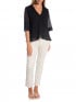 GANNI BLUS CRINKLED GEORGETTE SMOCK V-NECK BLACK