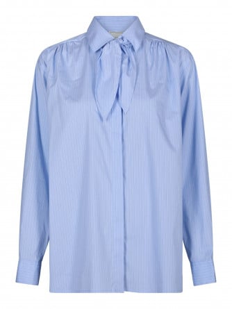 NEO NOIR SKJORTA ROCHELLE SCARF LIGHT BLUE