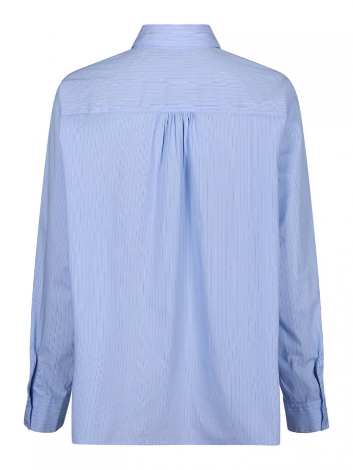 NEO NOIR SKJORTA ROCHELLE SCARF LIGHT BLUE