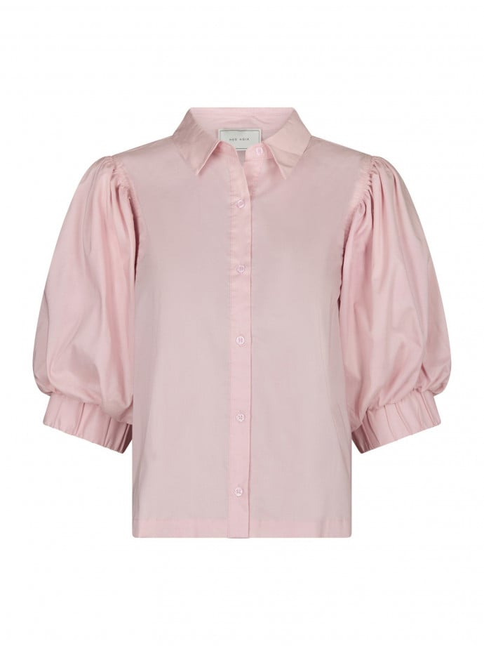 NEO NOIR SKJORTA ETTA POPLIN ROSE