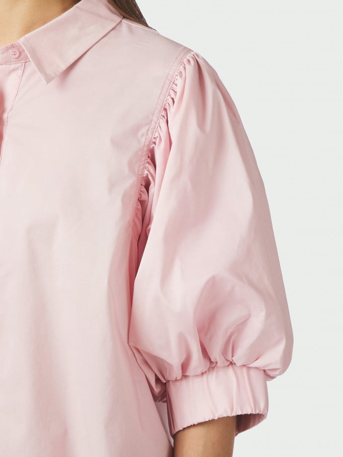 NEO NOIR SKJORTA ETTA POPLIN ROSE