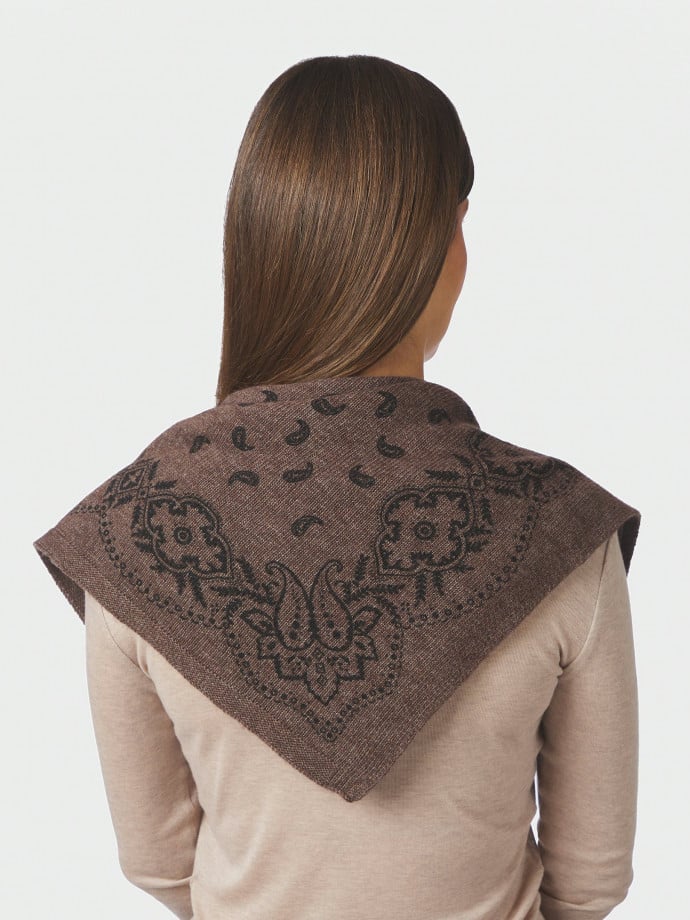 NEO NOIR SJAL ADELINA PAISLEY BROWN MELANGE