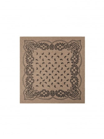 NEO NOIR SJAL ADELINA PAISLEY KNIT BEIGE MELANGE