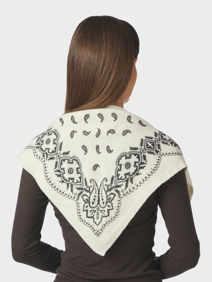NEO NOIR SJAL ADELINA PAISLEY OFF WHITE