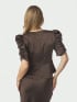 NEO NOIR BLUS BENUA HEAVY SATEEN DARK BROWN