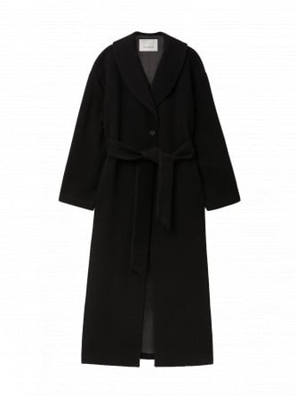 DAGMAR KAPPA WOOL ROBE BLACK