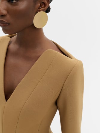 MALINA KLÄNNING NINNIHOURGLASS MINI CAMEL