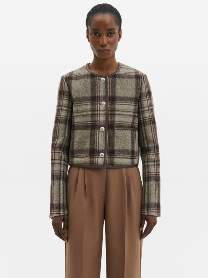 MALINA JACKA NINETTE DRESSED STEEL CHECKS