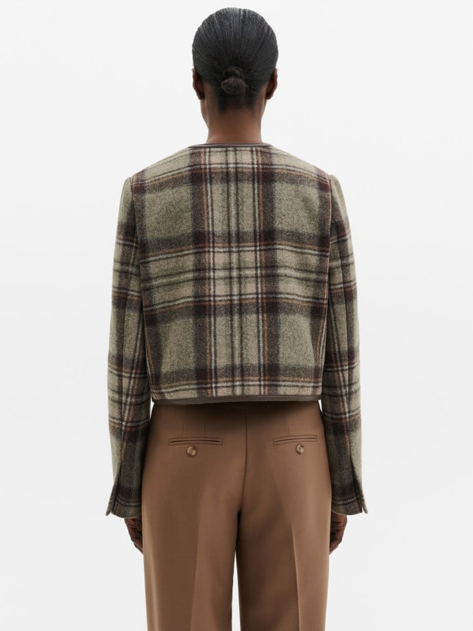 MALINA JACKA NINETTE DRESSED STEEL CHECKS