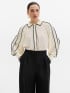 MALINA BLUS BEA CONTRAST EDGE CHIFFON VANILLA