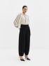 MALINA BLUS BEA CONTRAST EDGE CHIFFON VANILLA