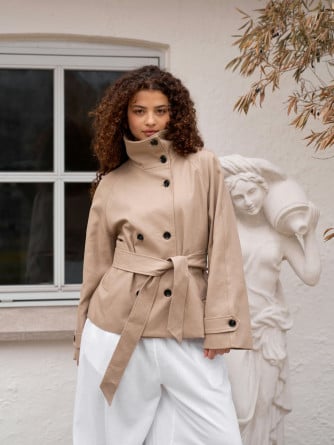NEO NOIR JACKA MUNET TRENCH SAND