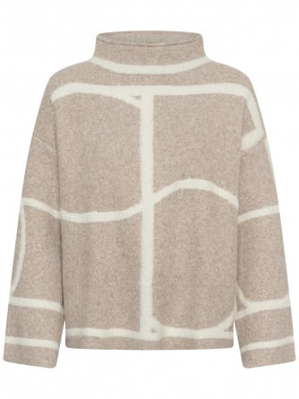 SOAKED TRÖJA SOREA MONO BEIGE MELANGE