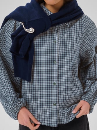 MY ESSENTIAL WARDROBE SKJORTA ILSE DOUGLAS GREEN CHECK