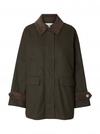 SELECTED FEMME JACKA WILMA WAXED GRAPE LEAF