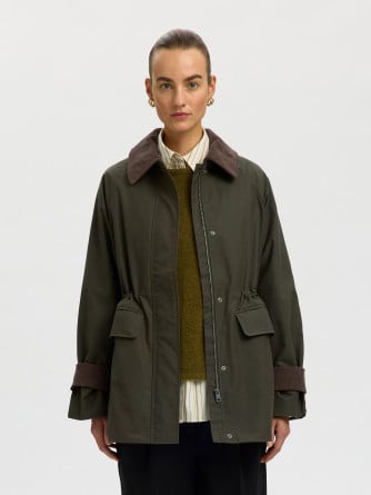 SELECTED FEMME JACKA WILMA WAXED GRAPE LEAF