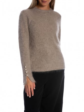 O´TAY TRÖJA ABBELONE BRUSHED CASHMERE MINK