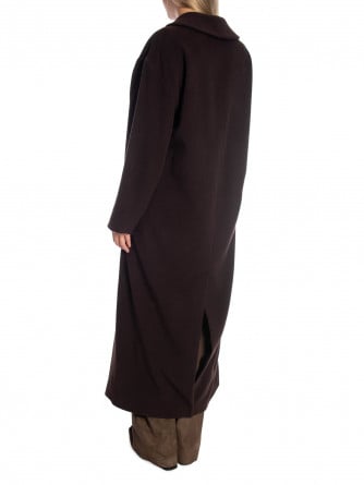 DAGMAR KAPPA WOOL ROBE CHOCOLATE BROWN