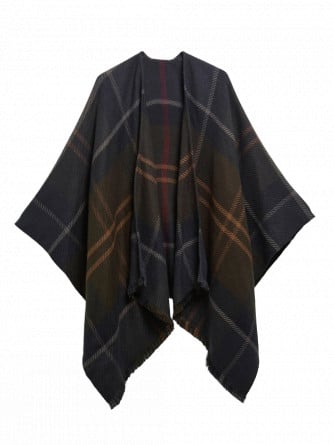 BARBOUR PONCHO BLAIR SHADOW CLASSIC