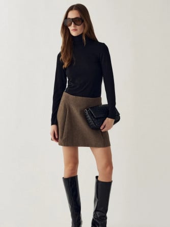 NOELLA KJOL MAYBELLE BROWN HERRINGBONE