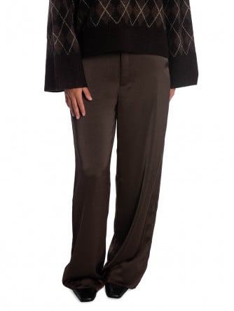 NEO NOIR BYXA EMMET HEAVY SATEEN DARK BROWN