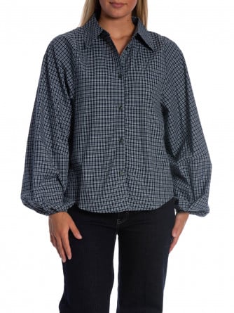 MY ESSENTIAL WARDROBE SKJORTA ILSE DOUGLAS GREEN CHECK