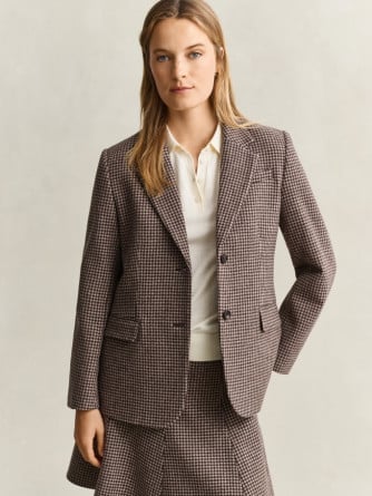 GANT KAVAJ REG HOUNDSTOOTH FADED TAUPE