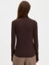 FILIPPA K TOPP RIB MOCK NECK DARK CHOCOLATE