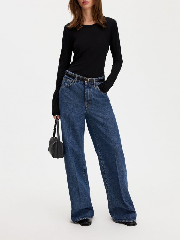 FILIPPA K TOPP SCOOPED LONGSLEEVE BLACK